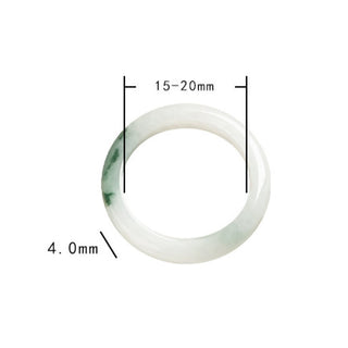 Buddha Gift Natural Green Jade Luck Abundance Ring