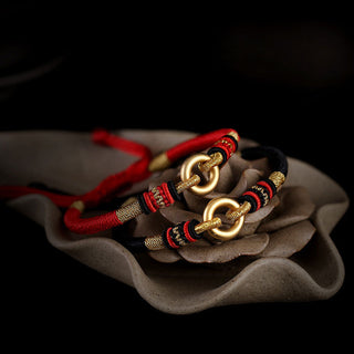Buddha Gift FengShui Lucky Red String Couple Bracelet