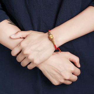 Buddha Gift 999 Sterling Silver Om Mani Padme Hum Luck Red String Bracelet