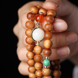 Buddha Gift Tibetan Rosewood Mala Healing Necklace Bracelet