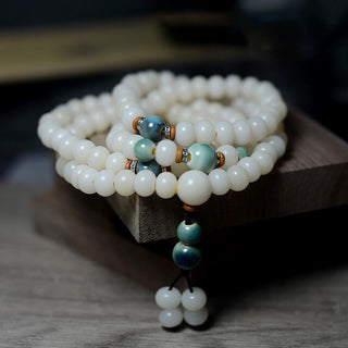 Buddha Gift 108 Mala Beads Bodhi Seed Keep Away Evil Spirits Calm Bracelet