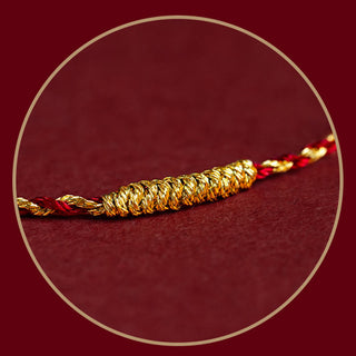 Buddha Gift 14K Gold Plated Handmade Red Gold Rope King Kong Knot Braided Luck Bracelet