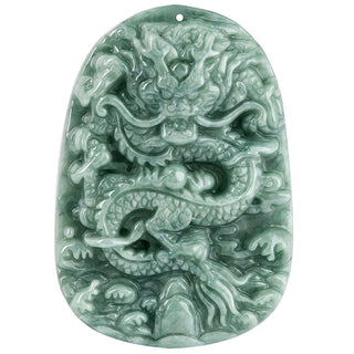 Buddha Gift Chinese Zodiac Dragon Jade Prosperity Necklace Bead String Pendant