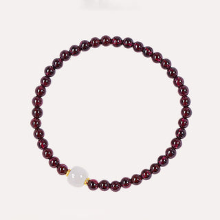 Buddha Gift Natural Garnet Jade Bead Purification Bracelet