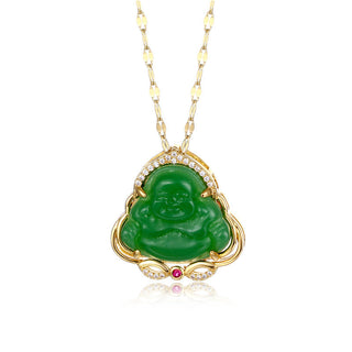 Buddha Gift Natural Laughing Buddha Peace Necklace