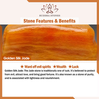 Buddha Gift Golden Silk Jade Gourd Wealth Bracelet