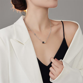 Buddha Gift 925 Sterling Silver Retro Tang Dynasty Flower Design Luck Energy Chain Necklace Pendant