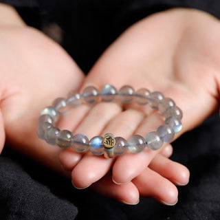 Buddha Gift 12 Chinese Zodiac Moonstone Calm Love Bracelet
