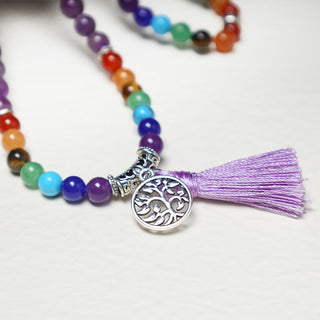 Buddha Gift Healing Crystal Mala Prayer Beads 108 Meditation Healing Multilayer Bracelet Necklace