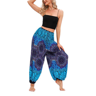 Buddha Gift Casual Loose Compass Pattern Harem Trousers Women's Yoga Pants