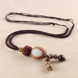 Buddha Gift Bodhi Seed Lotus Wisdom Harmony Necklace Pendant