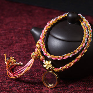 Buddha Gift Tibetan Handmade Luck Colorful String Single Double Wrap Braided Bracelet