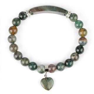 Buddha Gift Natural Quartz Love Heart Healing Beads Bracelet