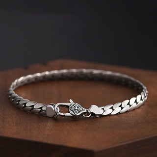 Buddha Gift Double Dorje Vajra Strength Punk Copper Chain Bracelet Necklace