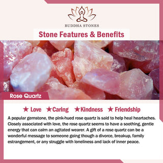 Buddha Gift Natural Rose Quartz & Amethyst Mala Bead Lotus Pendant Bracelet