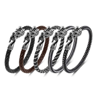 Buddha Gift Dragon Titanium Steel Protection Luck Bracelet