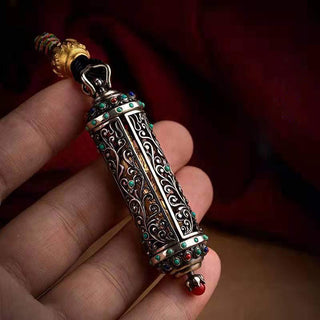 Buddha Gift Tibetan Avalokitesvara Silver Wealth Protection Decoration