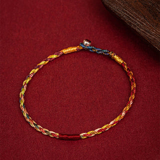 Buddha Gift Handmade Five Color Thread Luck Couple Child Adult Bracelet