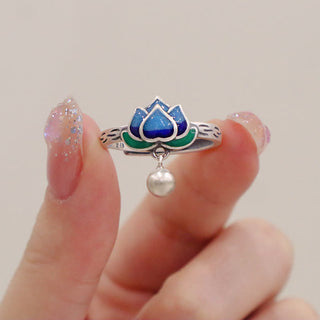 Buddha Gift Lotus Flower Pattern Enlightenment Ring