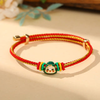 Buddha Gift Colorful Rope Zongzi Pattern Luck Handmade Child Adult Bracelet