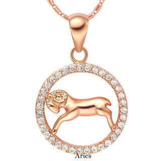 12 Constellations of the Zodiac Rhinestone Luck Necklace Chain Pendant (Extra 30% Off | USE CODE: FS30)