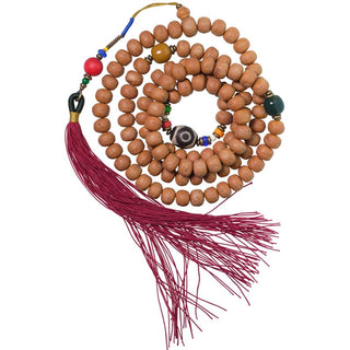 Buddha Gift 108 Mala Beads Bodhi Seed Dzi Bead Peace Tassel Bracelet