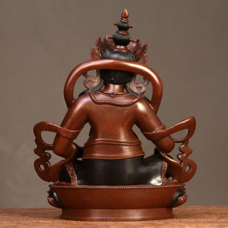 Buddha Gift Yellow Jambhala Bodhisattva Figurine Compassion Copper Statue Home Office Decoration