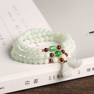 Buddha Gift Natural Jade Pixiu Buddha Abundance Bracelet