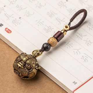 Buddha Gift PiXiu Wealth Copper Key Chain