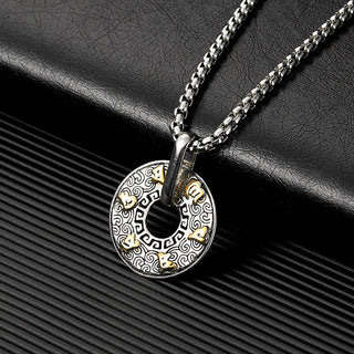 Buddha Gift Tibetan Om Mani Padme Hum Peace Buckle Creativity Necklace Pendant