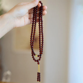 Buddha Gift Natural 108 Mala Beads Amber Clear Anxiety Bracelet