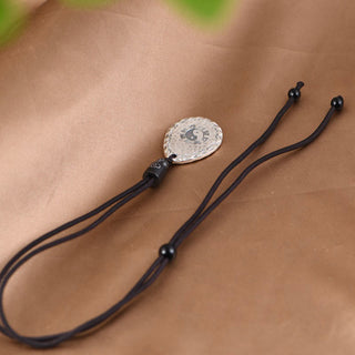 Buddha Gift Vintage 999 Sterling Silver Yin Yang Bagua Water Drop Design Balance Harmony Necklace Pendant