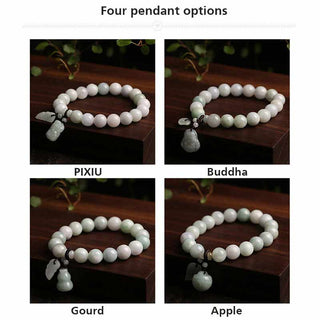Buddha Gift Natural Jade Pi Xiu Buddha Gourd Apple Success Bracelet