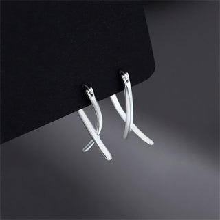 Buddha Gift Geometric Cross Design Luck Hoop Earrings