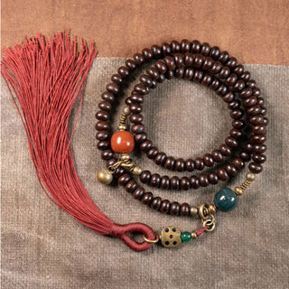 Buddha Gift 108 Mala Beads Natural Tibet Purple Bodhi Seed Auspiciousness Bracelet