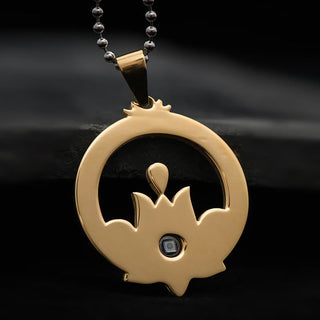 Buddha Gift Lotus Titanium Steel Enlightenment Projection Shurangama Mantra Necklace Pendant