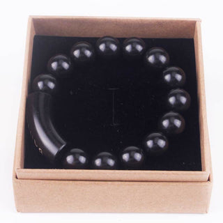 Buddha Gift 999 Sterling Silver Ebony Wood Om Mani Padme Hum Inlaid Balance Bracelet