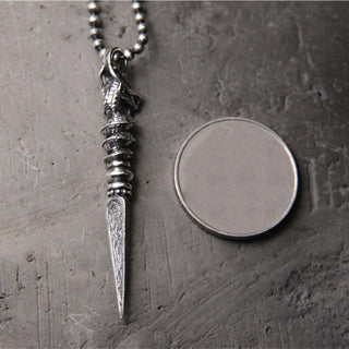 Buddha Gift 925 Sterling Silver Year of the Dragon Design Dorje Vajra Protection Necklace Pendant