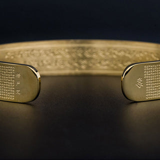 Buddha Gift Shurangama Mantra Engraving Titanium Steel Blessing Bracelet