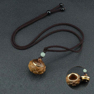 Buddha Gift Tibet Green Sandalwood Rosewood Om Mani Padme Hum Lotus Positive Soothing Necklace Pendant