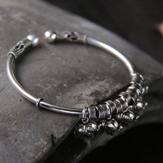 Buddha Gift 925 Sterling Silver Elephant Strength Bracelet Bangle