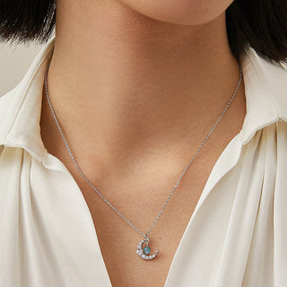 Buddha Gift Strawberry Quartz Blue Crystal Love Healing Necklace