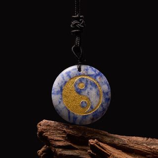 Buddha Gift Various Crystal Amethyst Tiger Eye Green Aventurine Yin Yang Spiritual Necklace Pendant