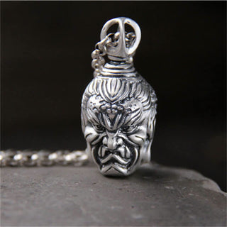 Buddha Gift 999 Sterling Silver Buddha Demon Serenity Necklace Pendant
