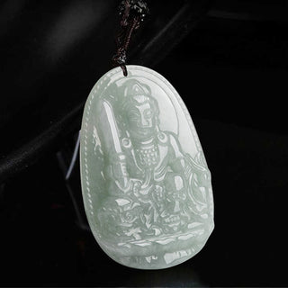 Buddha Gift Chinese Zodiac Natal Buddha Jade Wealth Prosperity Necklace Pendant