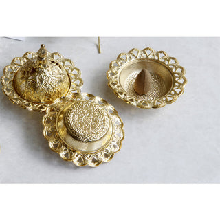 Buddha Gift Tibetan Gold Mini Meditation Incense Burner