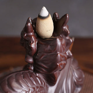 Buddha Gift Dragon Pattern Success Ceramic Incense Burner Decoration