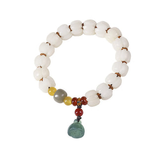 Buddha Gift Natural Bodhi Seed Red Agate Bodhi Calm Harmony Engraved Pumpkin Bead Lotus Bracelet
