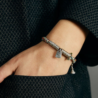 Buddha Gift 925 Sterling Silver Handmade Protection Multiple Strands Bracelet