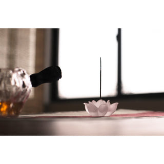 Buddha Gift Mini Lotus Liuli Crystal Healing Meditation Stick Incense Burner